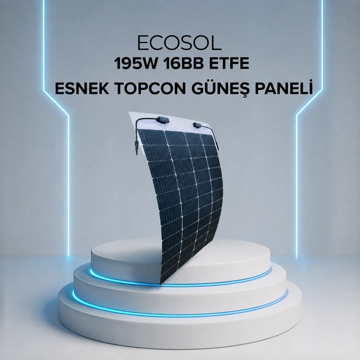 Ecosol 195W 16BB ETFE Esnek Topcon Güneş Paneli